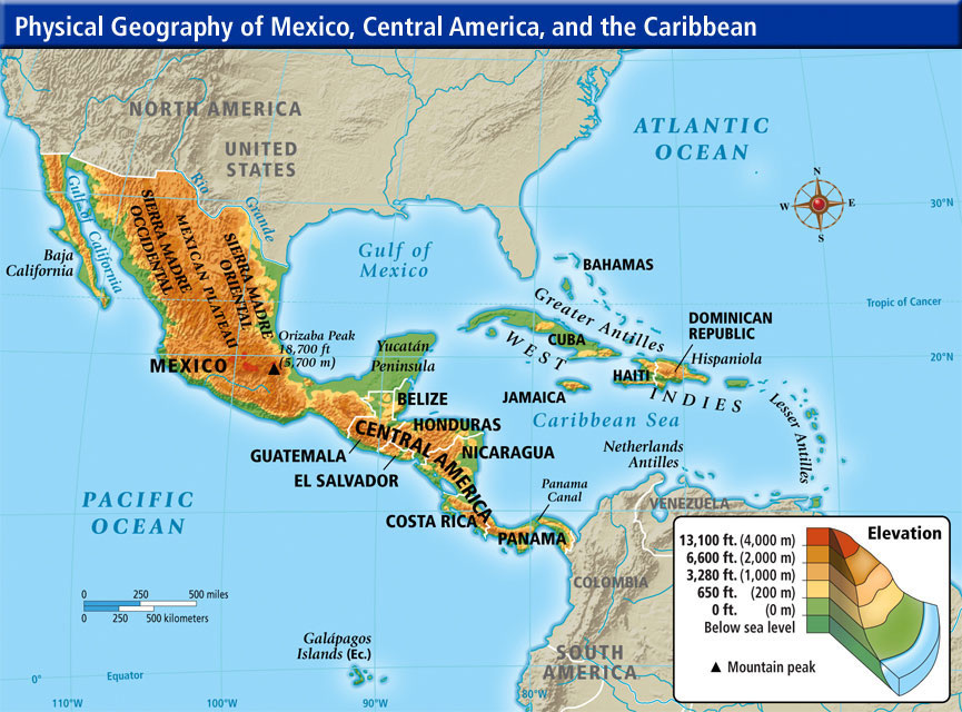 Mesoamerica Map Modern